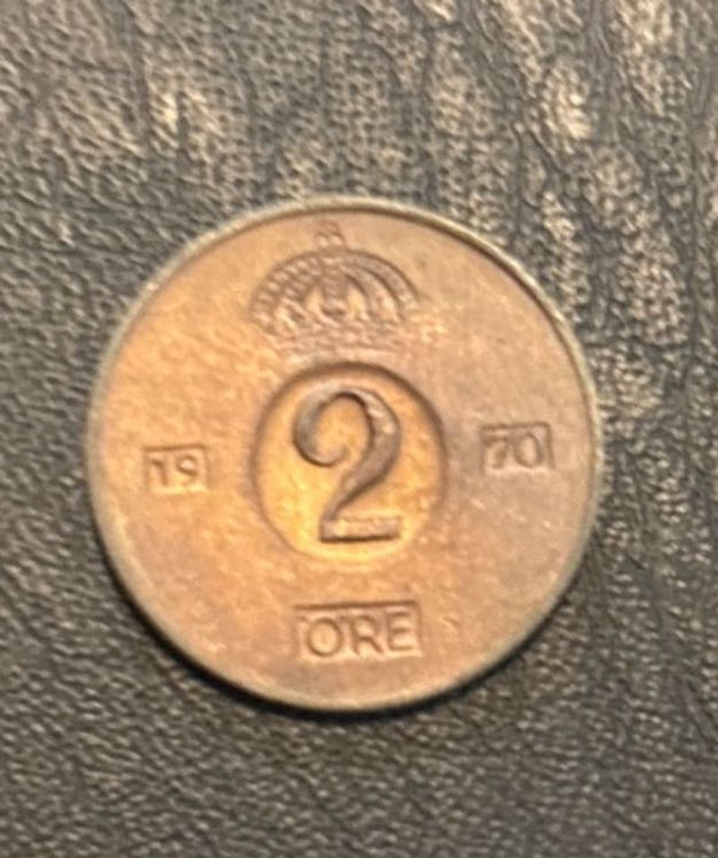 Copper Coin Swedish 2 ore coins