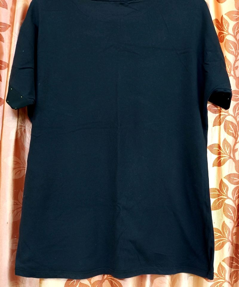 XL Size Black Tshirt For Women