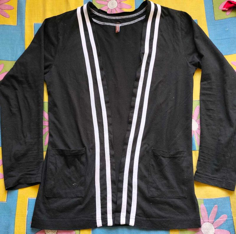 Striped Black Cardigan