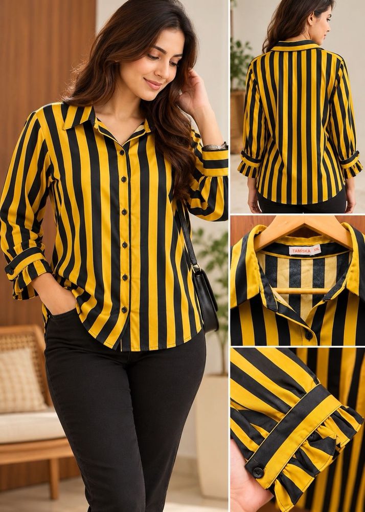 Stylish Striped Button-Up Shirt