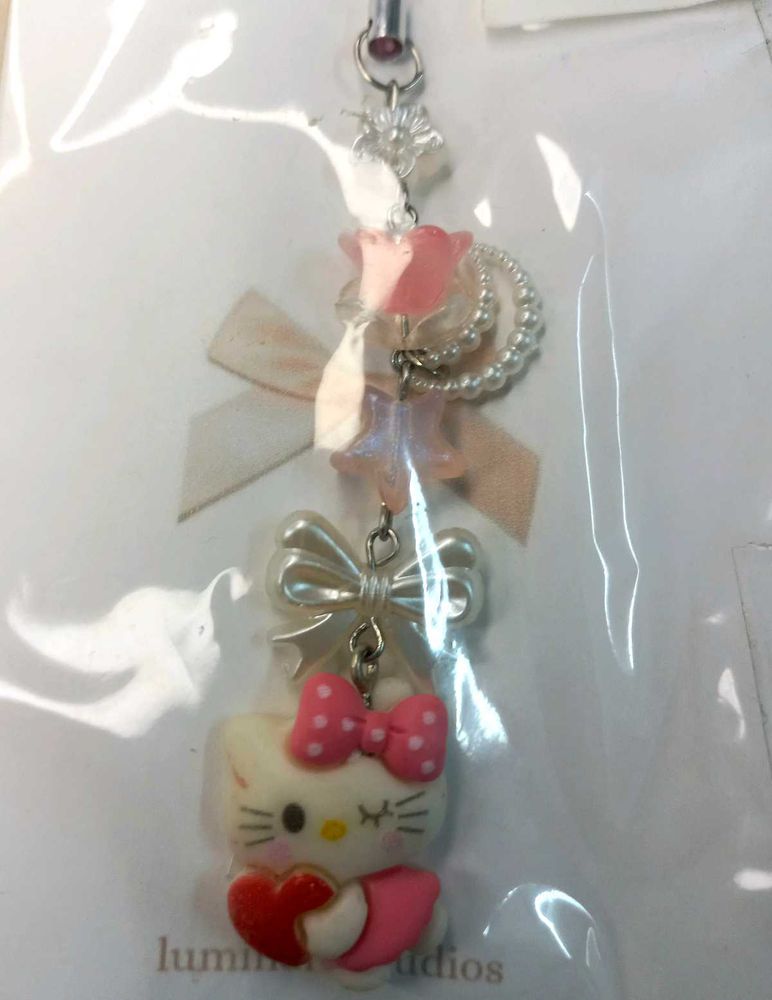 🐾🐱🎀 Sweet Kitty Floral Phone Charm with Bow 🌸✨