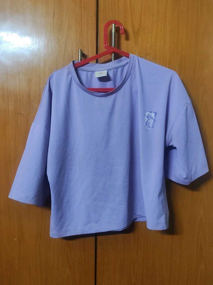 Lavender Cropped T-Shirt
