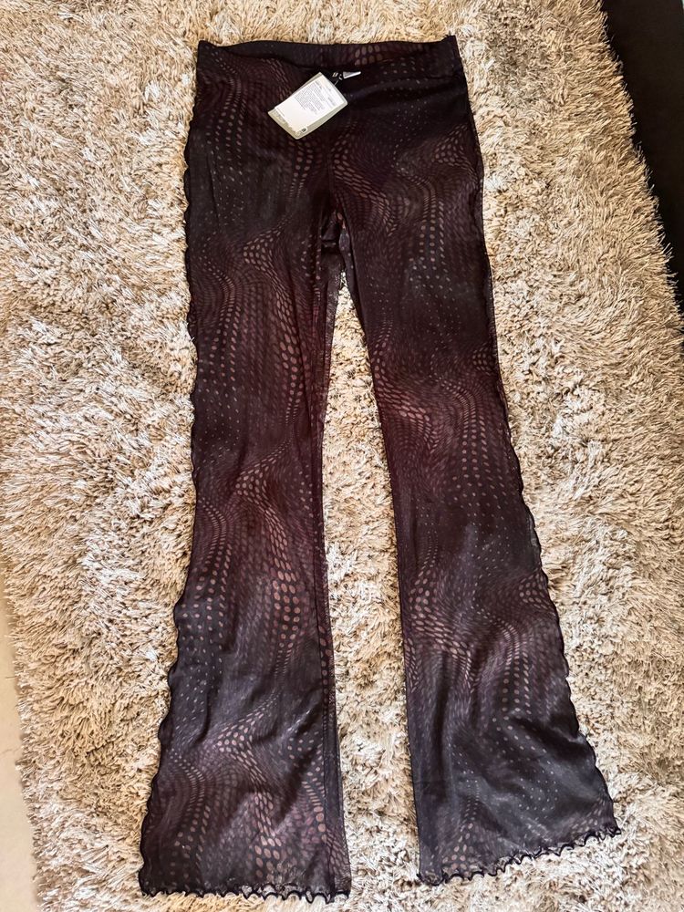 Flared Mesh Pants