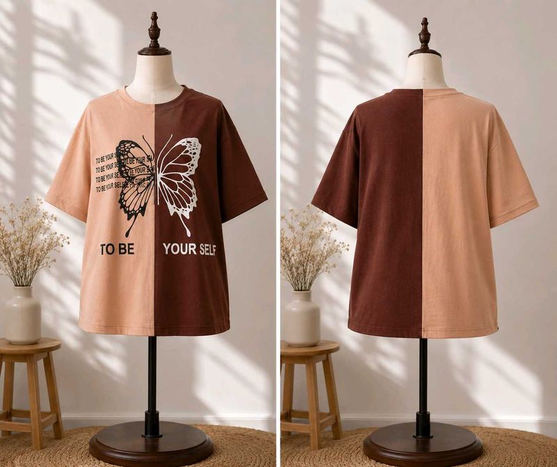 Color Block Butterfly Graphic T-Shirt