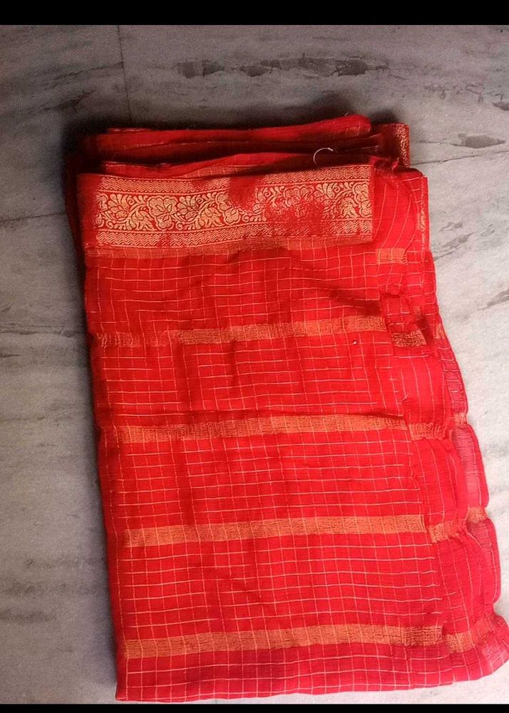 Beautiful red colour saree