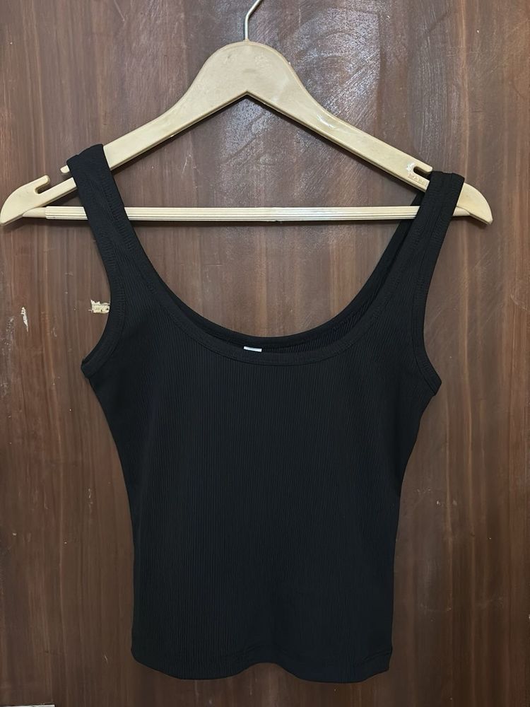 Classic Black Ribbed Tank Top