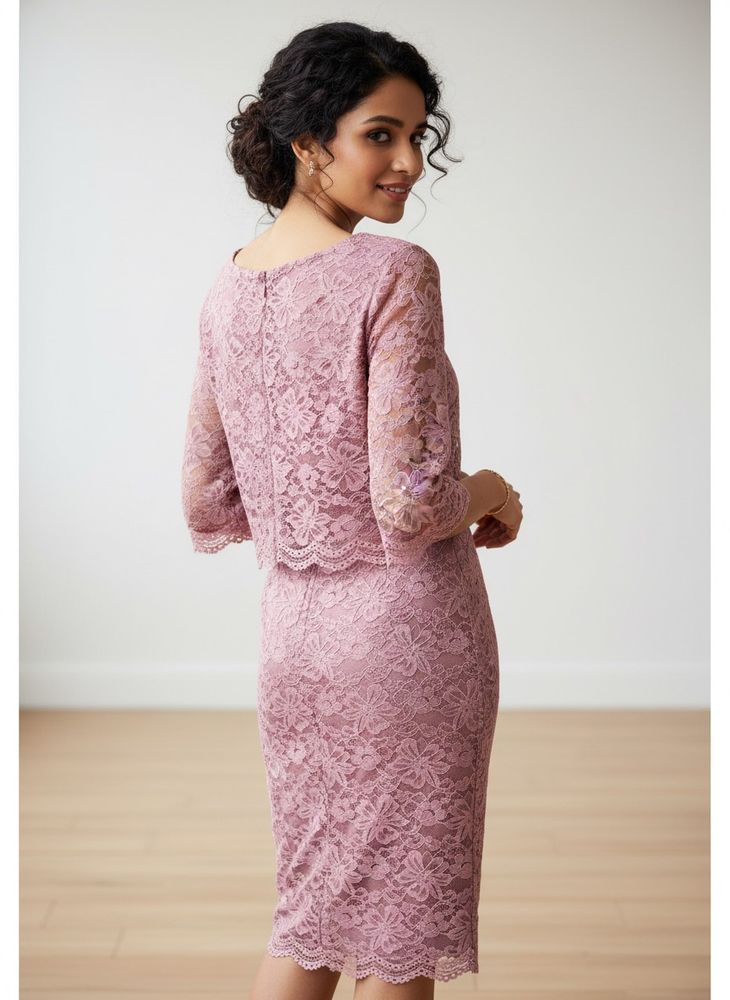 Elegant Lace Midi Dress
