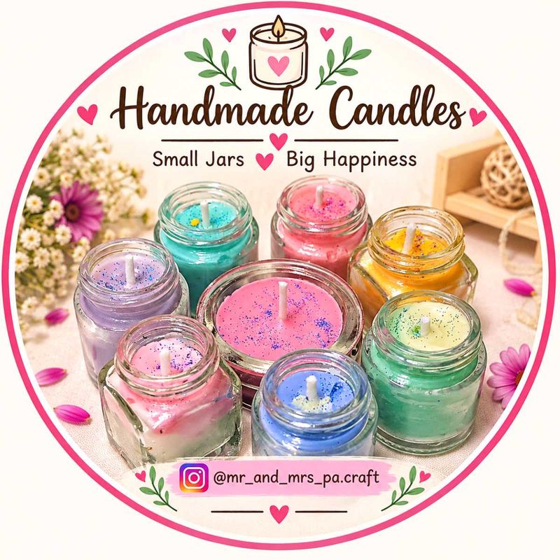 Handmade Scented Jar Candles set of 8