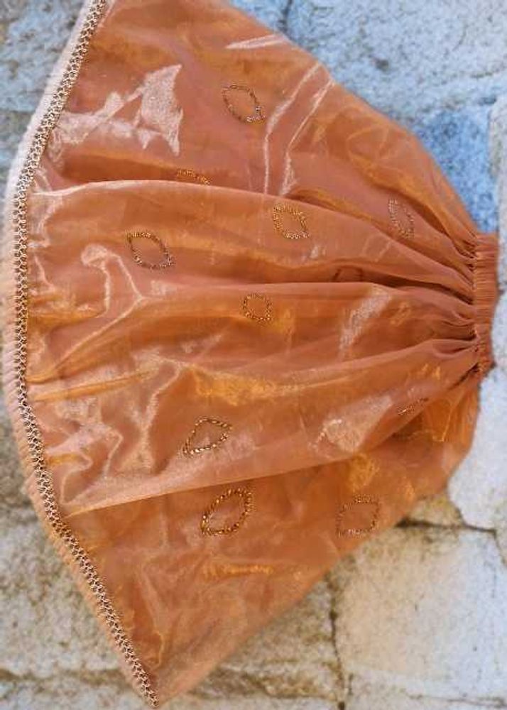 Elegant Organza fabric kids skirt without lining