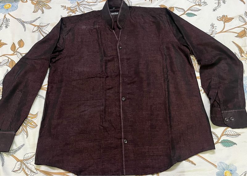 Summer Sale 🔥Elegant Deep Plum Silk Shirt