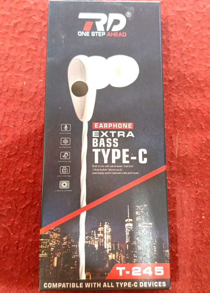 RD Earphone Type-C Extra Bass