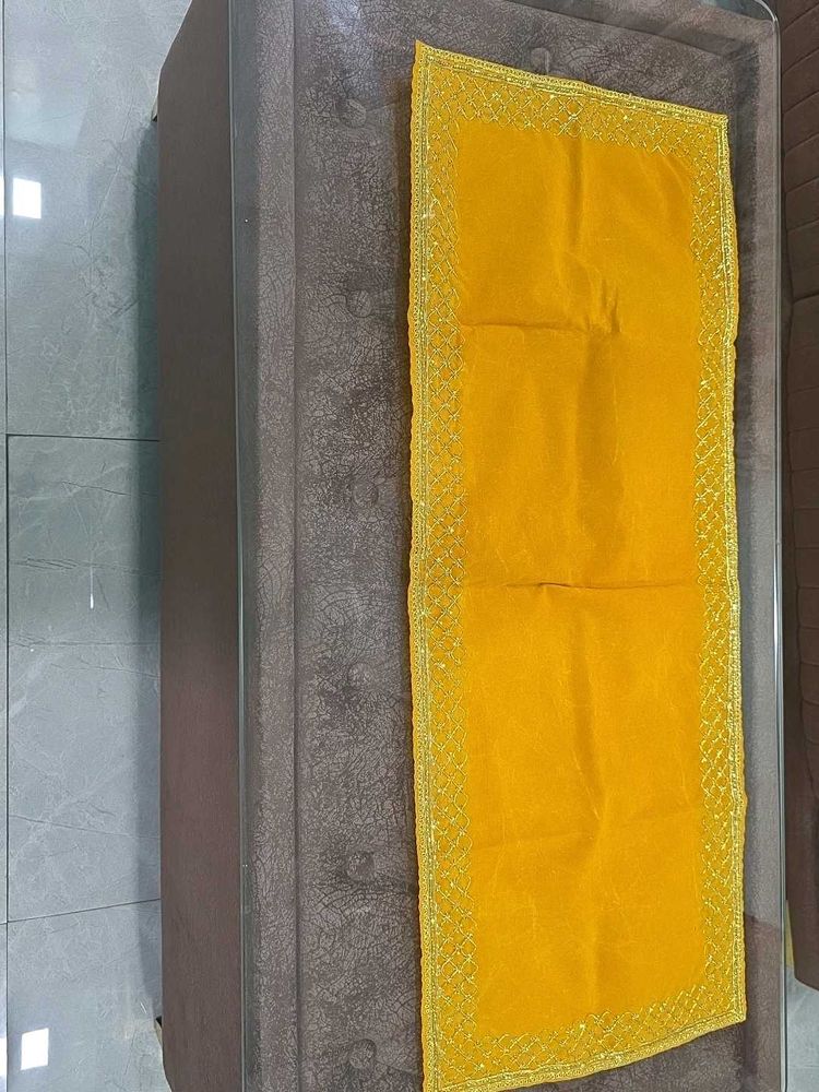 New Yellow and Red Aasan with Border