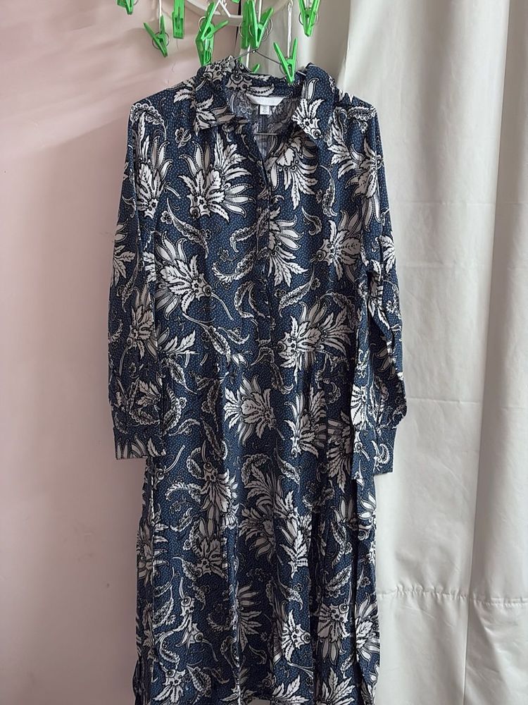 H&amp;M Flowy Floral Print Midi Sunmer Dress | XL size