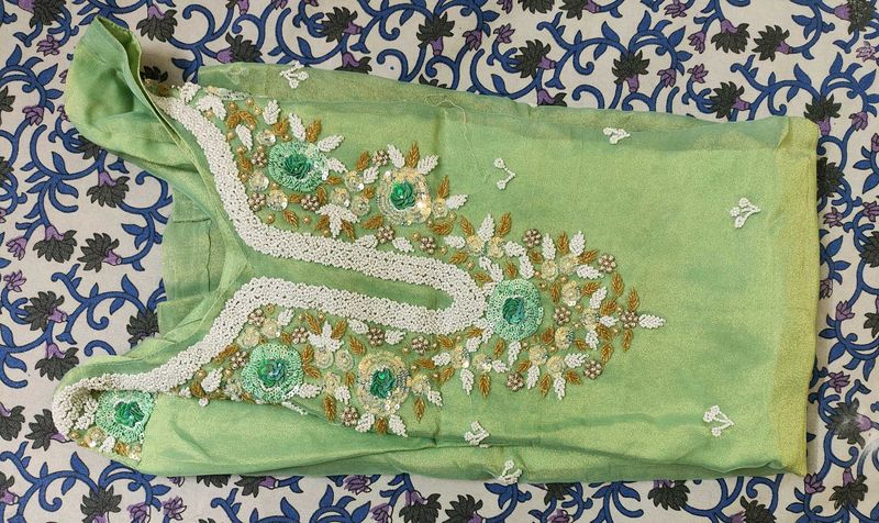 Light Green Embroidered suit
