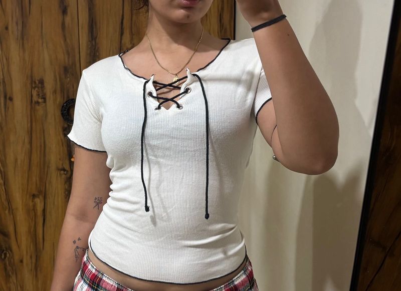 White y2k top size medium