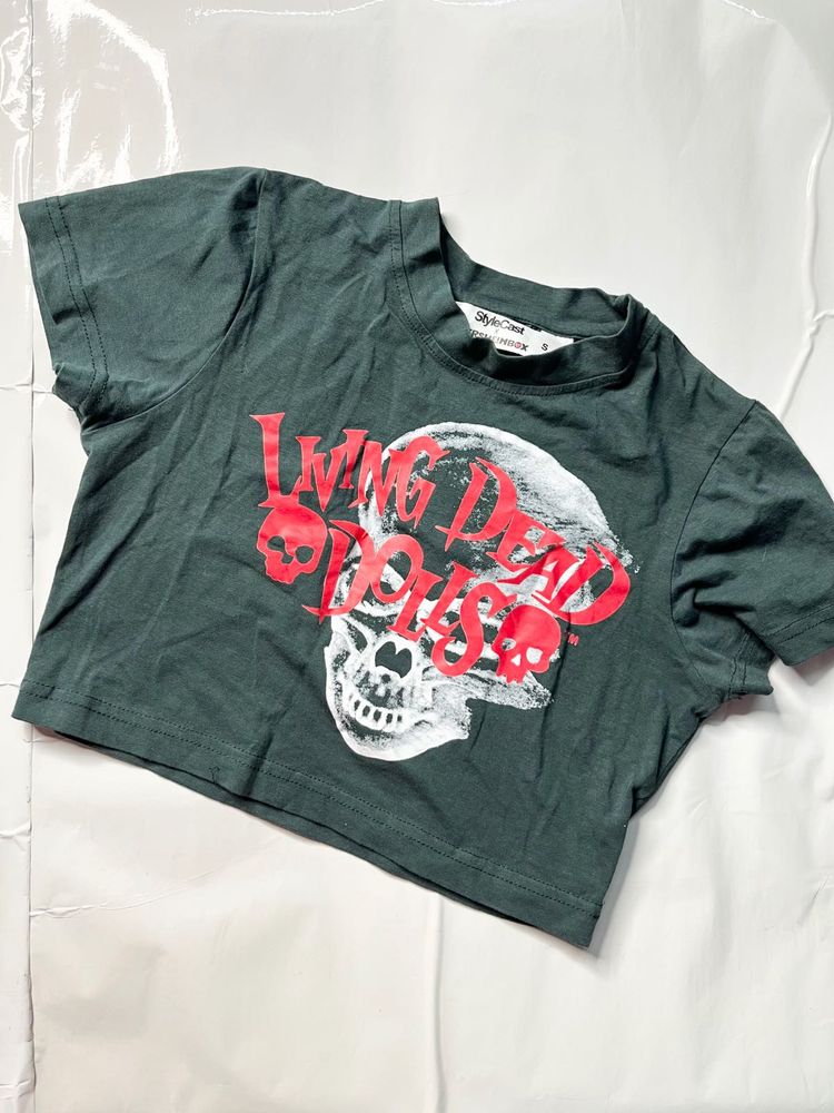 Graphic Skull Cropped T-Shirt