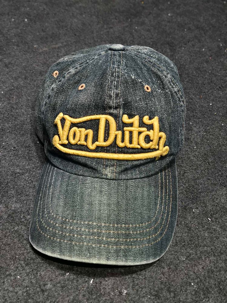 Von Dutch Kustom Made Denim Cap | Y2K 3D Embroider