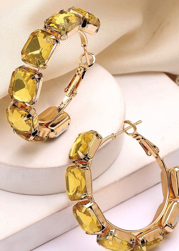 Contemporary hoop earrings