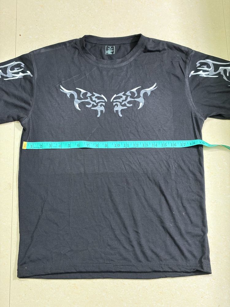 Black T-Shirt with Tribal Design