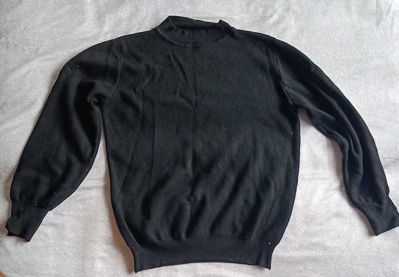 Classic Black Mock Neck Sweater