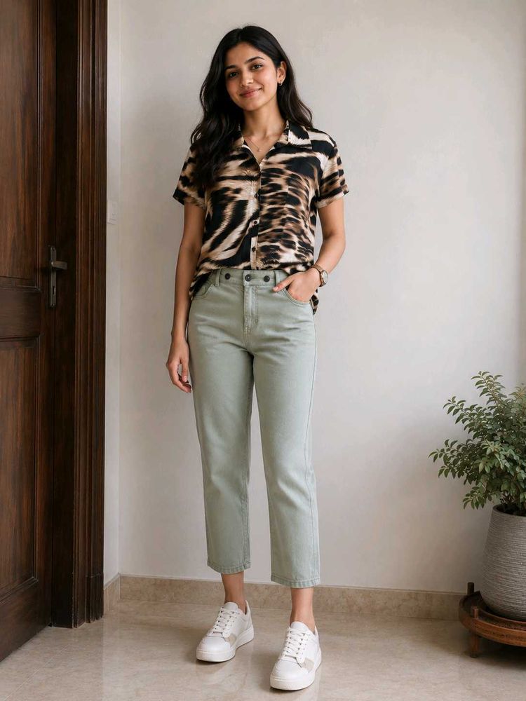 Zara Light Green Pants