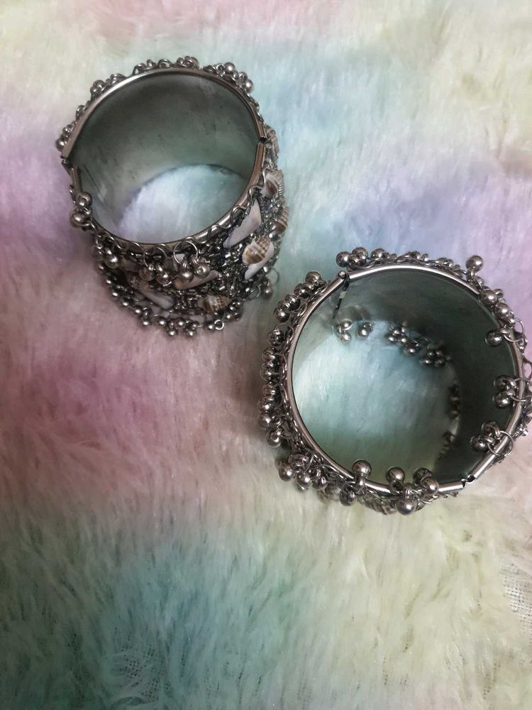 Boho Silver Bangle Set