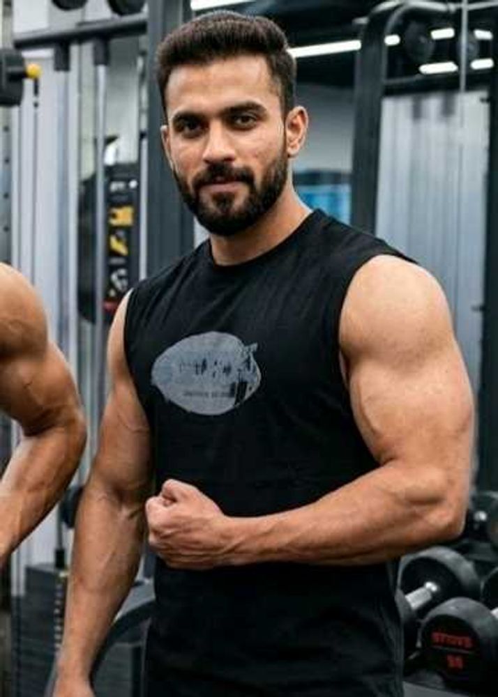 Sleeveless Black Graphic T-Shirt