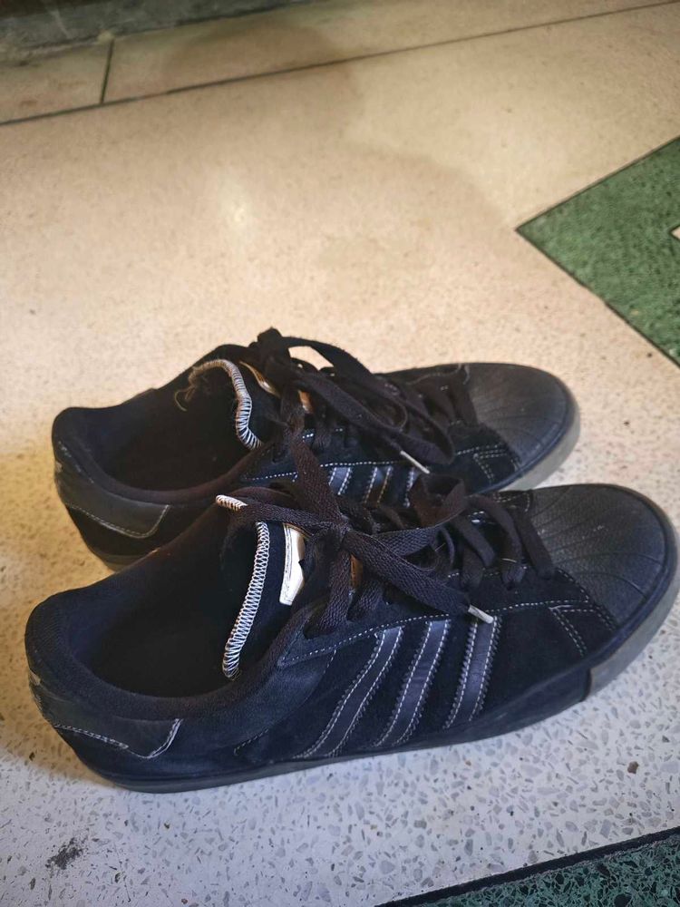 Adidas Superstar Vulc Black Suede Shoes