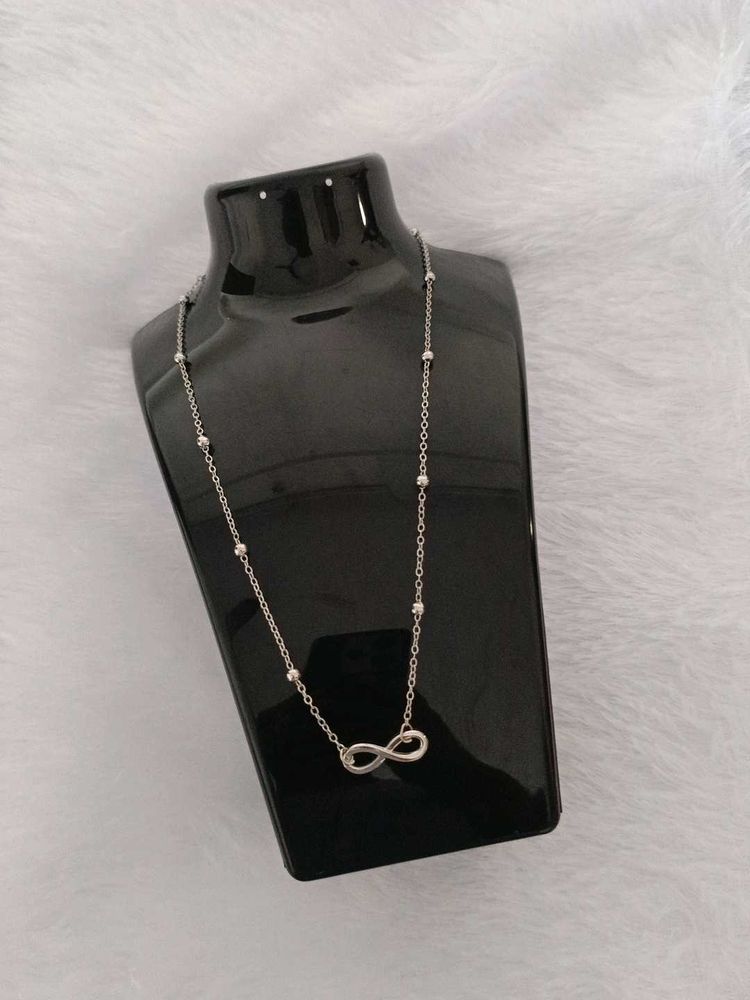 Silver colour Infinity Necklace