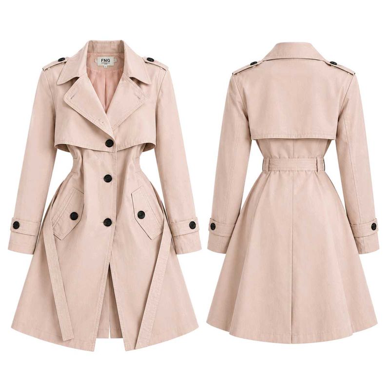 Imported  Baby pink Trench Coat 🎀🫧