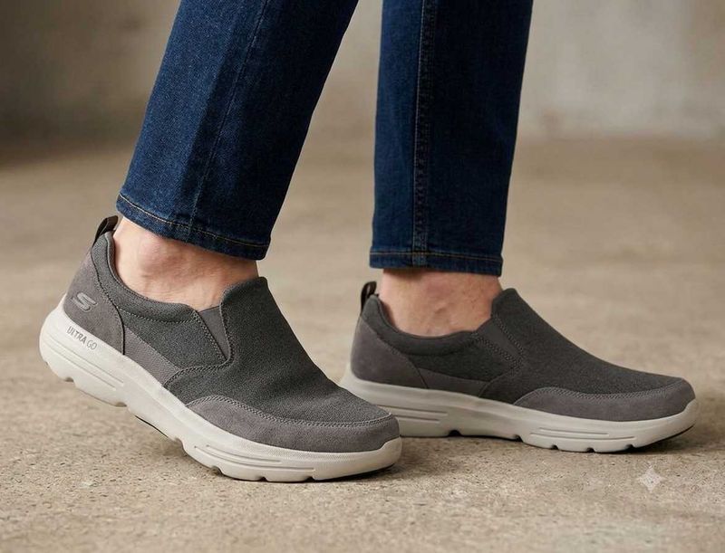 Skechers Go Walk Duro Men's Grey Slip-On Shoes