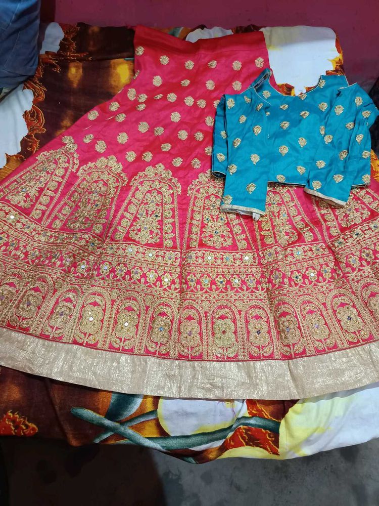 Beautiful stylish party wear lehenga with crop top
