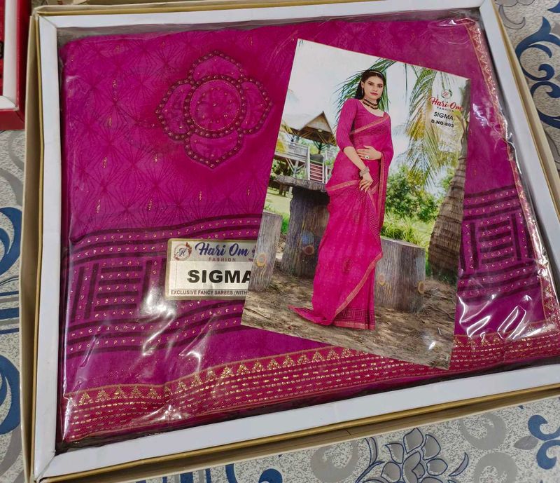 Beautiful Pink Ethnic Saree