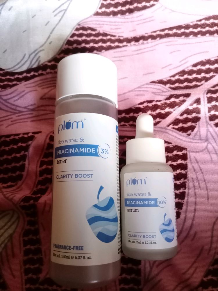 Plum Rice Water And Niacinamide Toner Or Serum For Glass Skin Or Clarity Boost