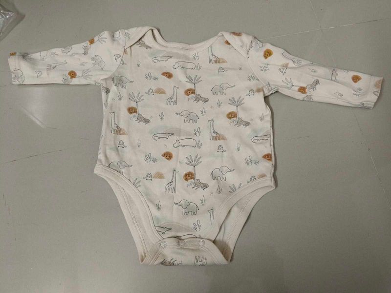 Adorable Baby Safari Print Long Sleeve Bodysuit