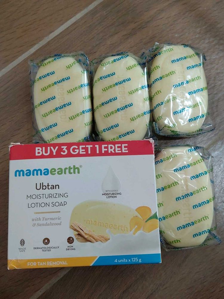 Mamaearth Ubtan Moisturizing Lotion Soap (4 Units)