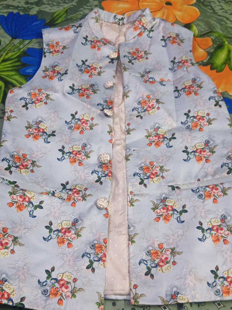 Floral Print Nehru Jacket