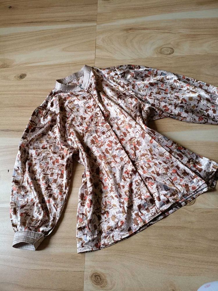 Boho Printed Long Sleeve Blouse