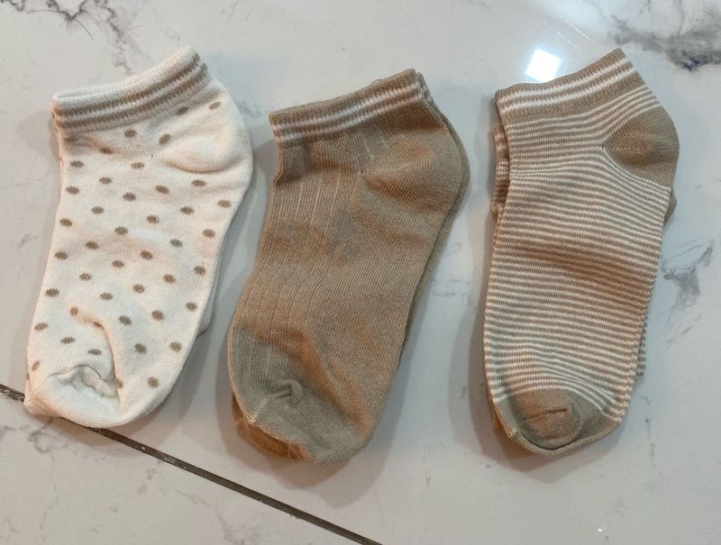 Cute Anklet Socks - 3 Pairs