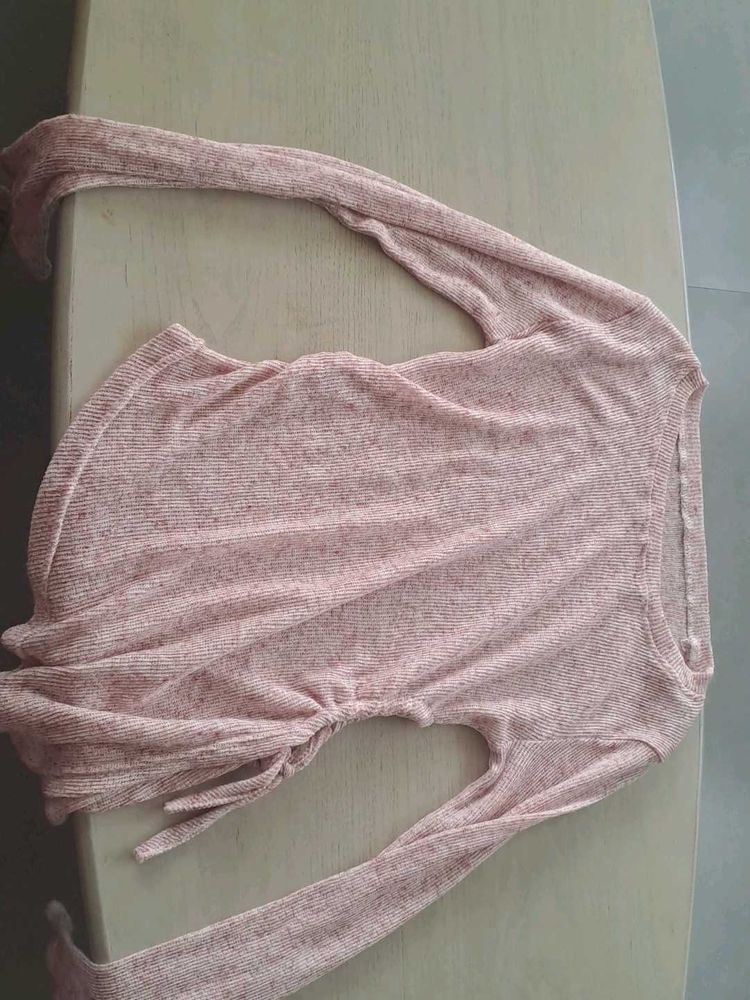 Pinteresty baby pink mesh top