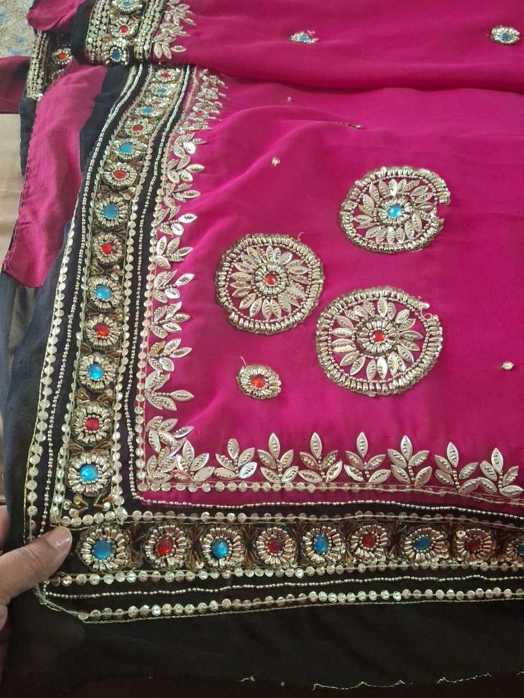 Designer Embroidered Silk Saree