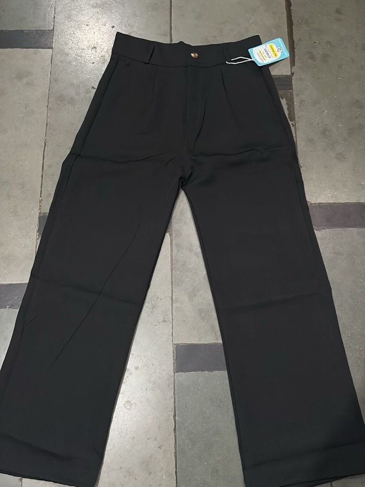 Classic Black Wide-Leg Pants