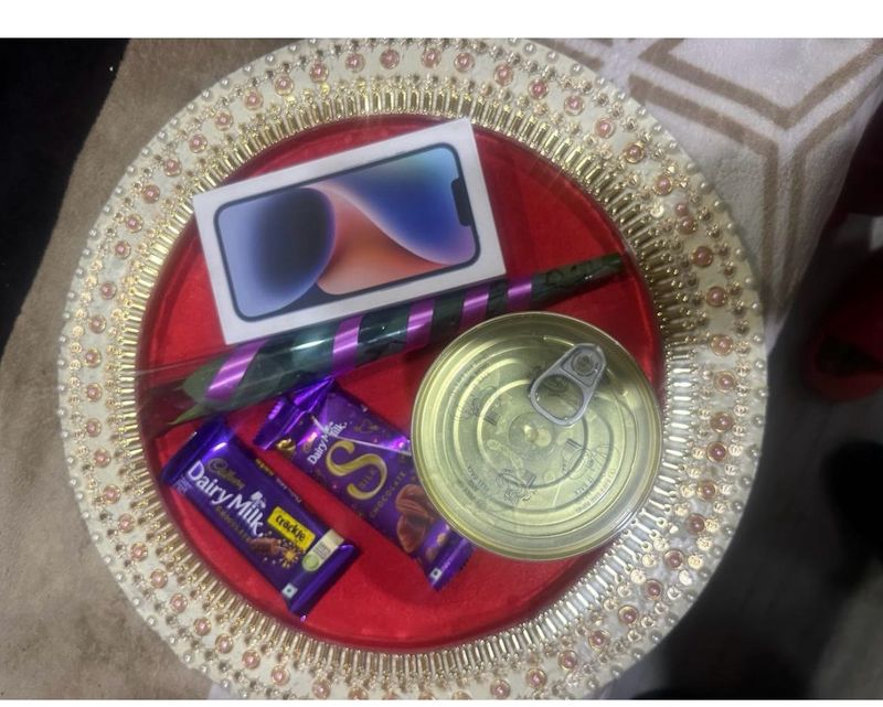 Decorated thali- For Occasions- Only Thali
