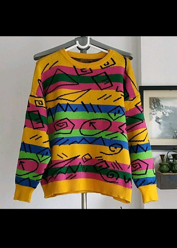 Vintage Patterned korean Sweater