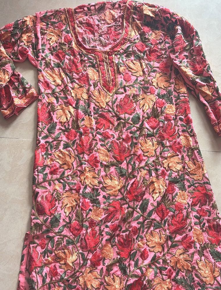 Kashmir Work Embroidered Kurta Offer Price