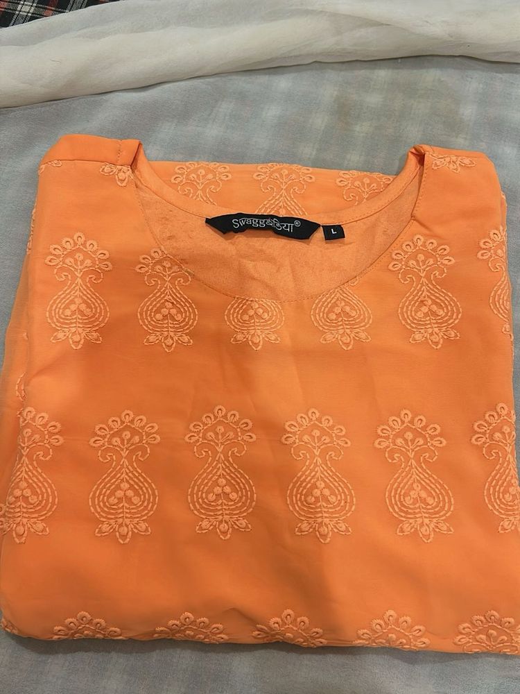 georgette embroidered kurta
