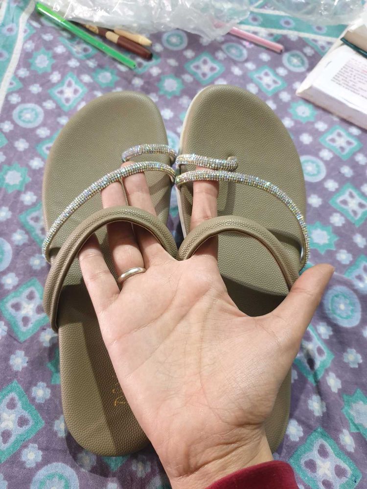 Elegant Olive Green Flats