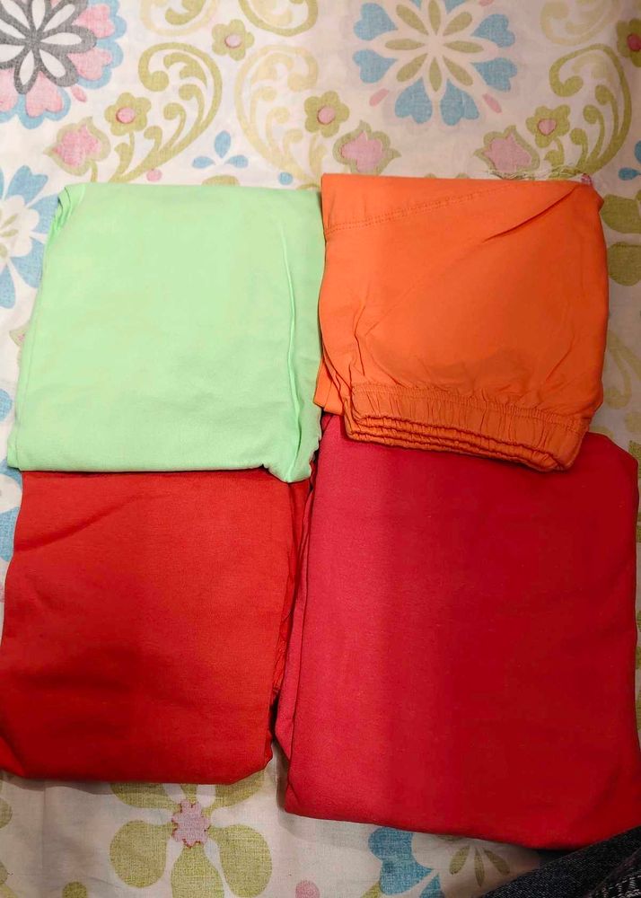 Bundle of Four Colorful churidar laging