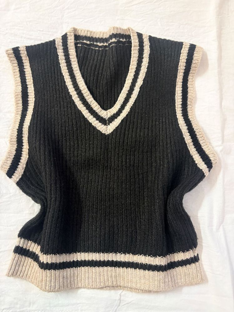 Preppy V-Neck Knit Sweater Vest