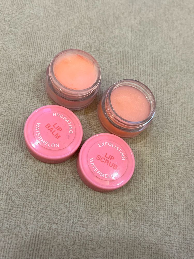watermelon Lip Balm &amp; Scrub Set